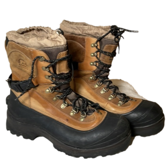 SOREL Waterproof Leather Snow Boots Size 13 - Picture 1 of 16